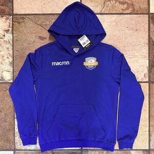 NEW Macron Legacy Rugby College Academy BANJO ROY HOODY Hoodie BLUE Men M Medium